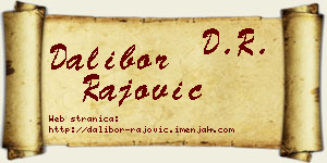 Dalibor Rajović vizit kartica
